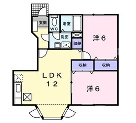 ハックベリーＳ　Ｃの物件間取画像